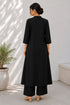 Black Cotton Top Bottom - Side View | Samyak Fashion