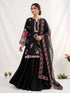 Black Crape Silk Salwar Suit - Front View | Samyak Fashion