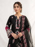 Black Crape Silk Salwar Suit - Detail View | Samyak Fashion