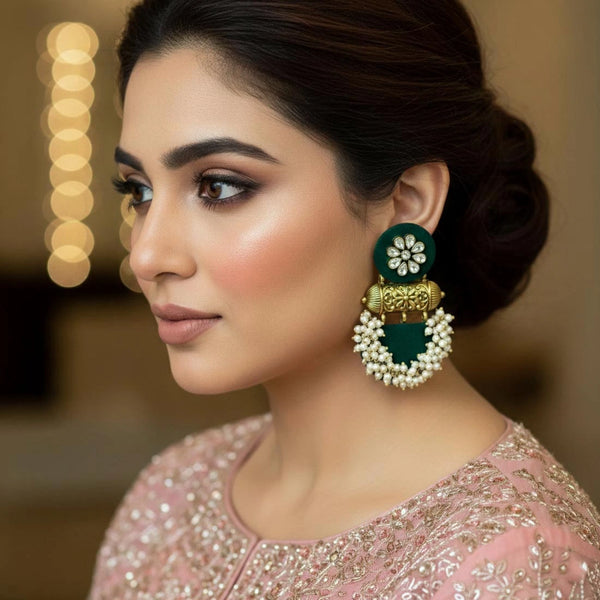 Black Earrings - Front View | Samyak Fashion