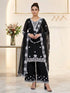 Black Georgette Salwar Suit - Front View | Samyak Fashion