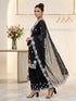 Black Georgette Salwar Suit - Side View | Samyak Fashion