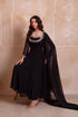 Black Georgette Salwar Suit - Back View | Samyak Fashion