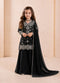 Black Heavy Fox Georgette Kid's Salwar Suit - Front View | Samyak Fashion