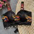 Black Heavy Magic Cotton Blouse - Detail View | Samyak Fashion