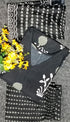 Black Poly Rayon Salwar Suit - Side View | Samyak Fashion