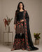 Black Pure Fendy Silk Elegant Salwar Suit - Front View | Samyak Fashion