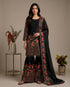 Black Pure Fendy Silk Elegant Salwar Suit - Front View | Samyak Fashion