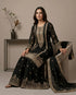 Black Pure Fendy Silk Elegant Salwar Suit - Back View | Samyak Fashion