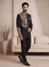 Black Pure Lachka Mens Men's Jodhpuri - Back View | Samyak Fashion