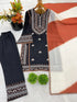 Black Rayon Cotton Elegant Salwar Suit - Side View | Samyak Fashion