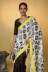 Black Satin Saree With Blouse - Side View | Samyak Fashion