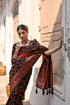 Black Soft Pashmina Silk Designer Function Wear Saree Collection With Blouse - Side View | Samyak Fashion