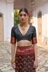 Black Soft Pashmina Silk Designer Function Wear Saree Collection With Blouse - Detail View | Samyak Fashion