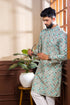 Blue Cotton Mens Kurta With Payjama - Side View | Samyak Fashion