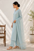 Blue Cotton Salwar Suit - Back View | Samyak Fashion
