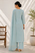 Blue Cotton Salwar Suit - Side View | Samyak Fashion