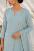Blue Cotton Salwar Suit - Detail View | Samyak Fashion