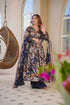 Blue Cotton Silk Salwar Suit - Detail View | Samyak Fashion