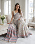 Blue Cotton Silk Saree With Blouse - Detail View | Samyak Fashion