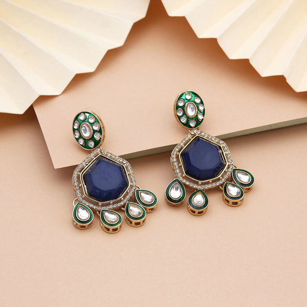 Blue Earrings - Front View | Samyak Fashion