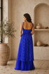 Blue Faux Georgette Kurti Kurti - Back View | Samyak Fashion