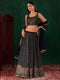 Blue Georgette Lehenga Choli - Front View | Samyak Fashion
