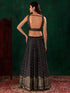 Blue Georgette Lehenga Choli - Back View | Samyak Fashion