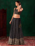 Blue Georgette Lehenga Choli - Close-up View | Samyak Fashion
