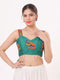 Blue Heavy Magic Cotton Blouse - Front View | Samyak Fashion