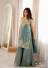 Blue Heavy Pure Soft Fendy Silk Elementary Suit - Back View | Samyak Fashion