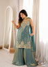 Blue Heavy Pure Soft Fendy Silk Elementary Suit - Detail View | Samyak Fashion