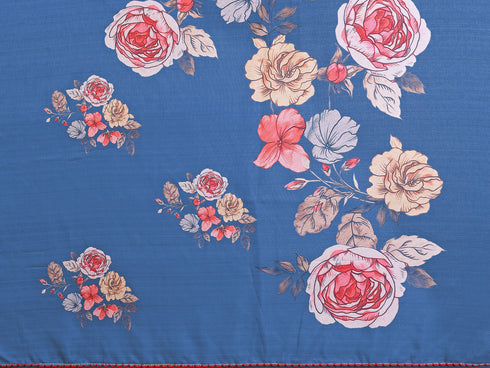 Blue Manipuri Silk Elegant Party Wear Saree Collection With Blouse - Styled View | Samyak Fashion