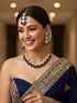 Blue Necklace Set - Back View | Samyak Fashion