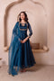 Blue Organza Salwar Suit - Front View | Samyak Fashion