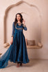 Blue Organza Salwar Suit - Side View | Samyak Fashion
