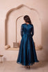 Blue Organza Salwar Suit - Detail View | Samyak Fashion