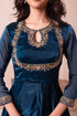 Blue Organza Salwar Suit - Full View | Samyak Fashion