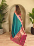 Blue Paithani Silk Party Wear Saree With Blouse - Detail View | Samyak Fashion