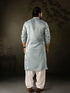 Blue Rayon Mens Kurta With Payjama - Back View | Samyak Fashion