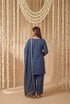 Blue Simmer Tissue Salwar Suits - Back View | Samyak Fashion