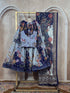 Blue Tabby Silk Lehenga Choli - Close-up View | Samyak Fashion