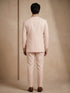 Blush Pink Doniar Satin Mens Men's Jodhpuri - Detail View | Samyak Fashion