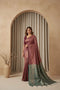 Brown Art Silk Saree With Blouse - Front View | Samyak Fashion