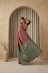 Brown Art Silk Saree With Blouse - Side View | Samyak Fashion
