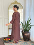 Brown Cotton Blend Salwar Suit - Detail View | Samyak Fashion