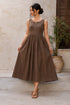 Brown Cotton Gown - Front View | Samyak Fashion