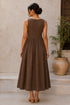 Brown Cotton Gown - Side View | Samyak Fashion