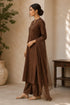 Brown Cotton Salwar Suit - Back View | Samyak Fashion