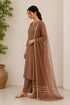 Brown Cotton Salwar Suit - Back View | Samyak Fashion